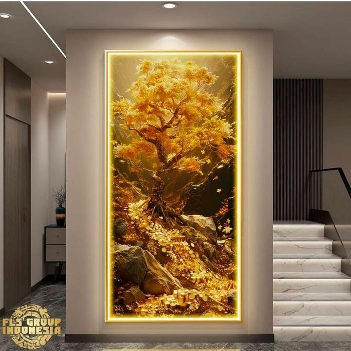 Painting LED Golden Fortune Scenery A set