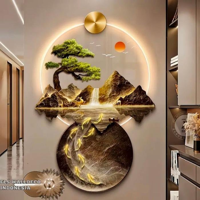 Wall Deco 9 Koi's Golden Mt sr