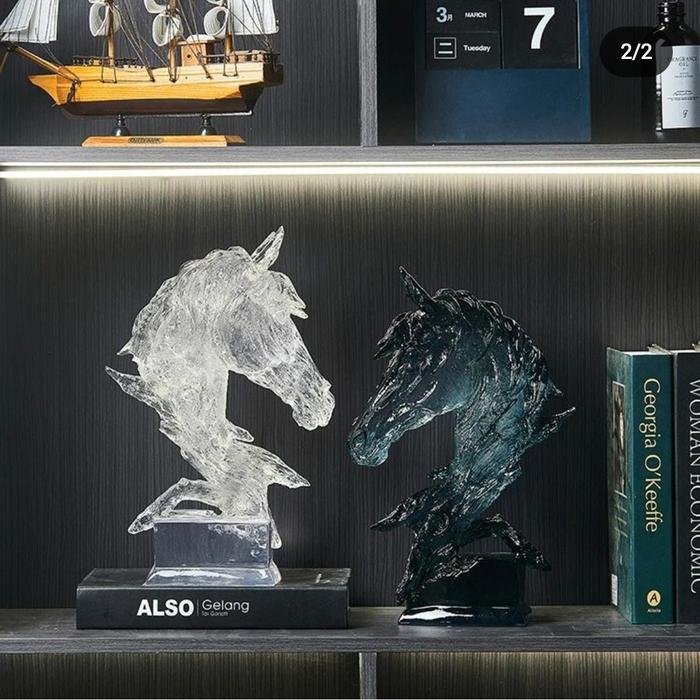 Pajangan Crystal Glass Horse uk.23x12x36cm