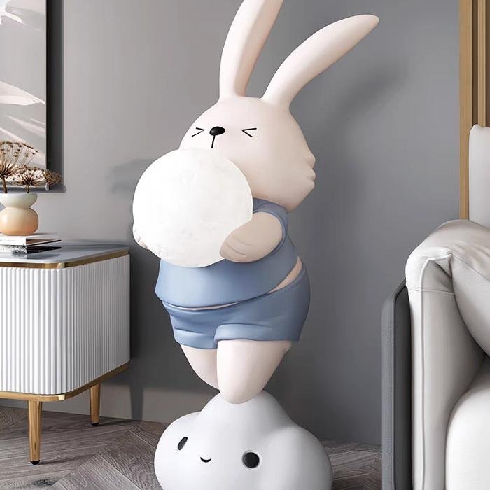 Cloudy Bunny Moon LED Lamp uk.37x100cm