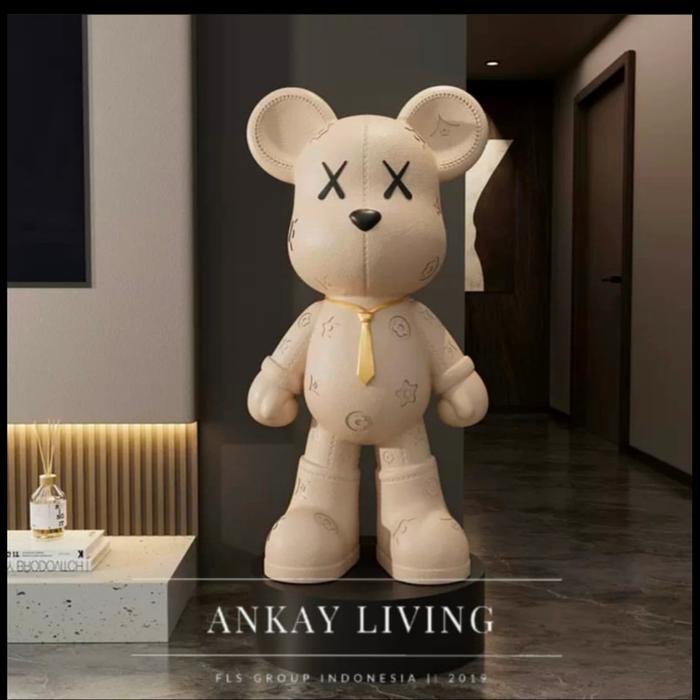 X Tie Bear Ornament (Cream)