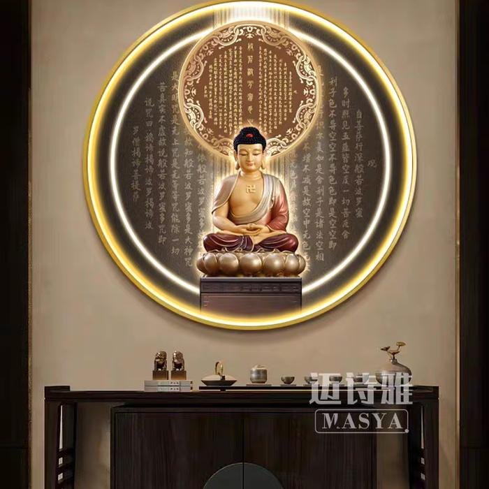 Decorative Painting Buddha 50cm (tanpa lampu)