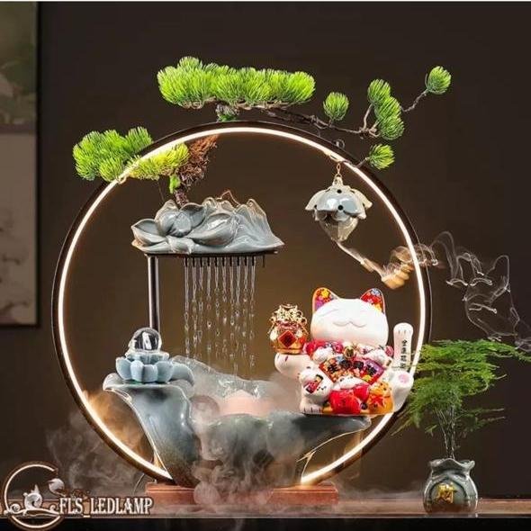 Atomizer Fountain LED Fortune Cat set A