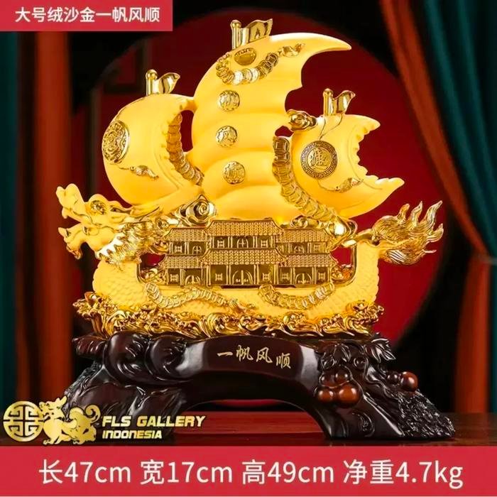 Pajangan Dragonboat Yi Fan Feng Shun M 49cm