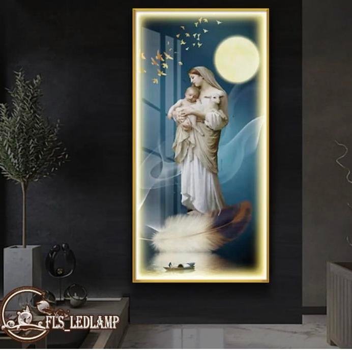 Painting Led Bunda Maria 50x100 lukisan