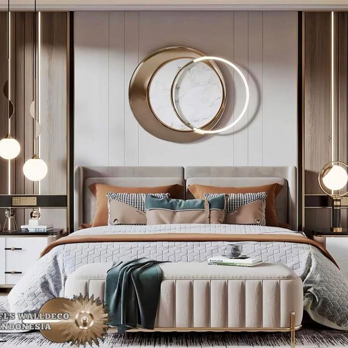 Wall Deco 3D Design 3 Circle Led 60x52cm