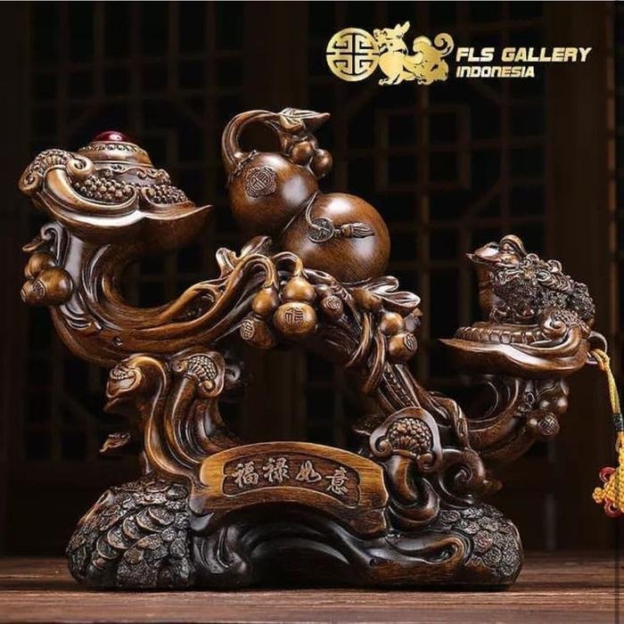 Pajangan Fengshui Cai Fu Ru Yi (Hulou) uk.M 36cm