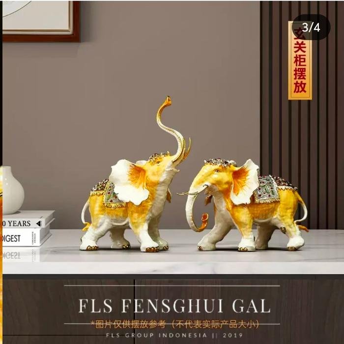 Sepasang Gajah Ji Xiang You Xiang