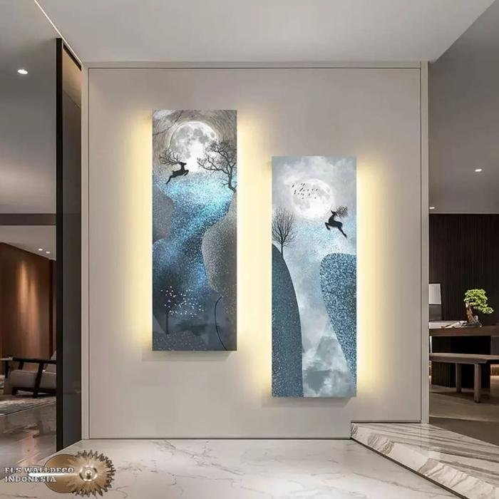 Wall Deco Blue Deer A atau B