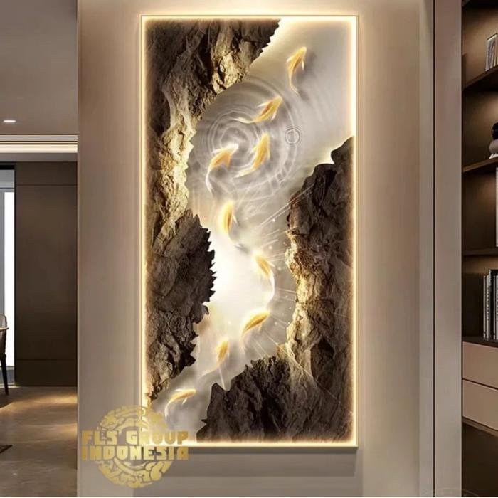 Painting LED Art of Golden Fish