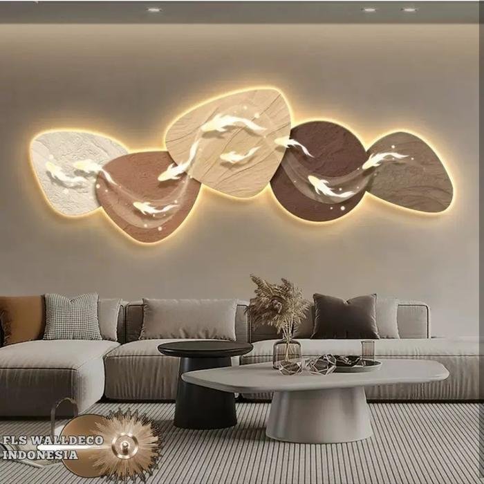 Wall Deco 9 Fishes Contempo Horizontal