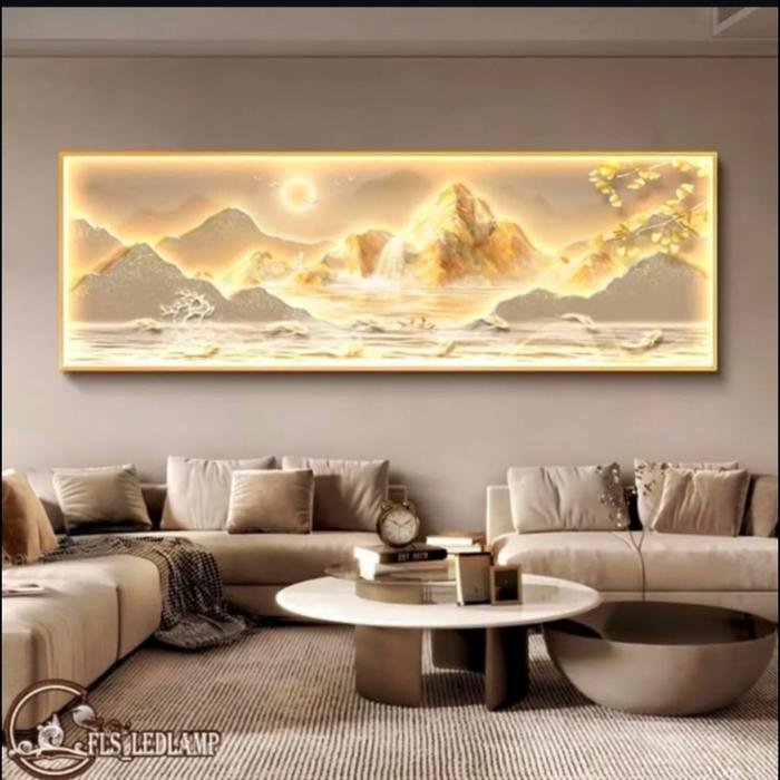 Painting LED Golden Abundance Scenery