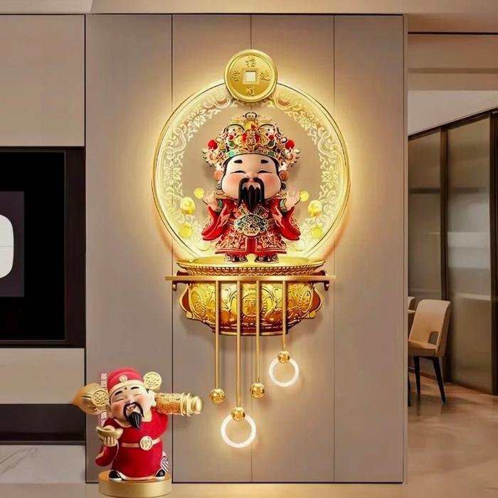 Wall Deco Cai Shen Golden Yuanbao LED