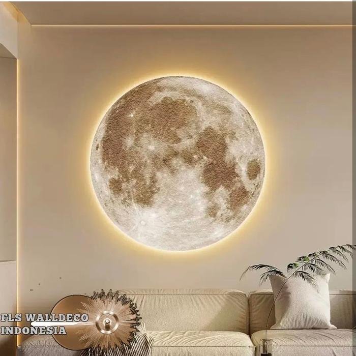 Wall Deco Golden Moon Frameless LED