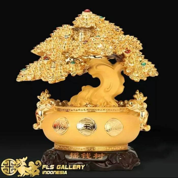Pajangan Fengshui Golden Yuanbao Tree uk.32x24x36cm