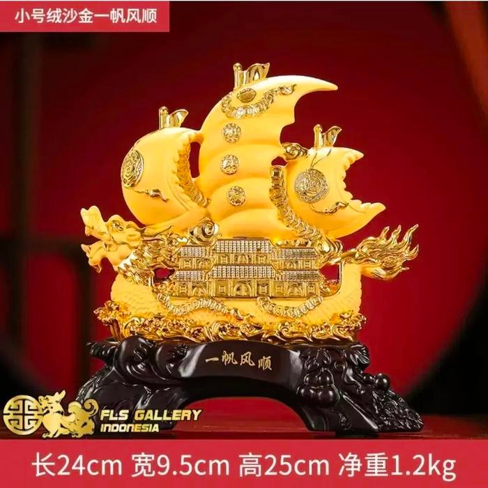 Pajangan Dragonboat Yi Fan Feng Shun S 25cm