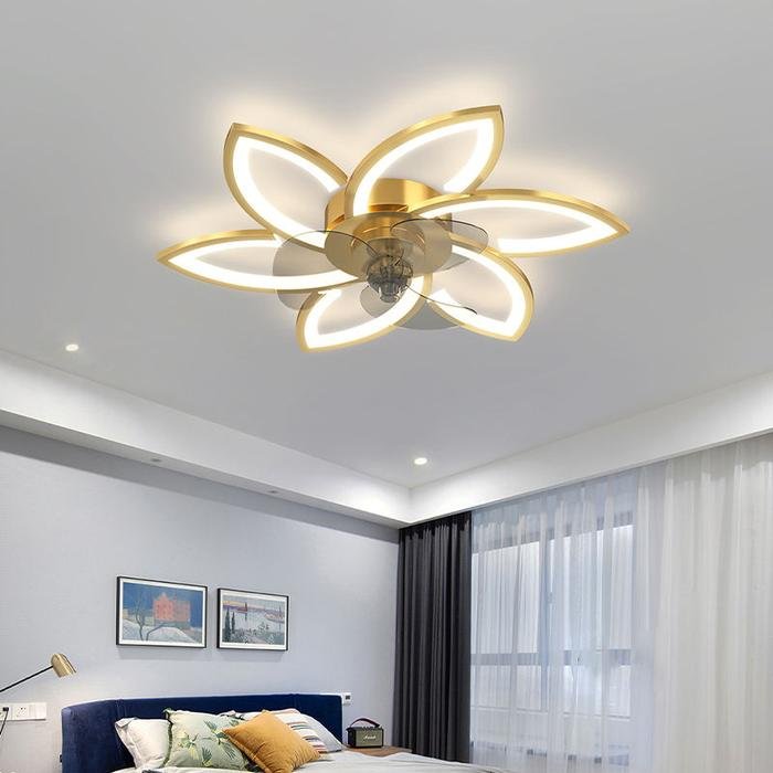 Lighting Fan FLS LF0350 warna Gold uk 78cm