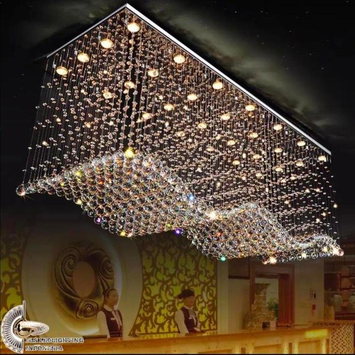 Lampu Kristal Shootin Wave uk.150x80x50cm