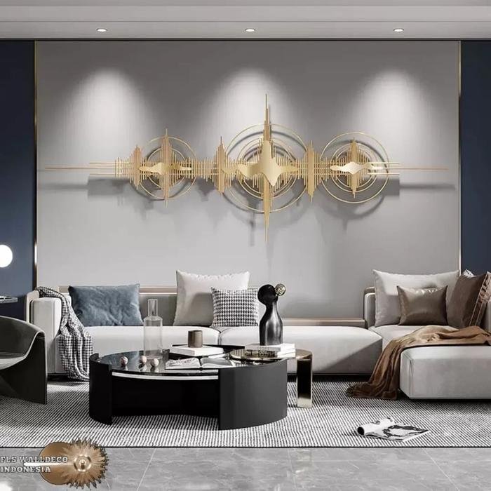 Wall deco Golden wall art hiasan dinding