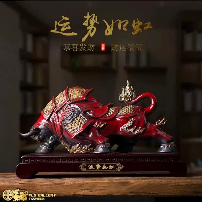 Dehua Ox Yun Shi Ru Hong uk.30x16x18cm