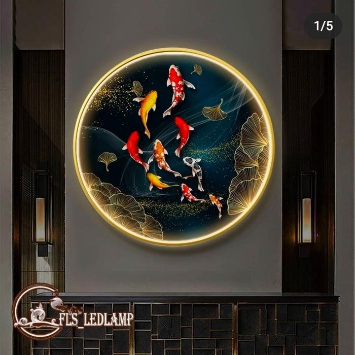 Painting LED 9 Yu Chen Siang 50cm Frame Gold + Powerbank