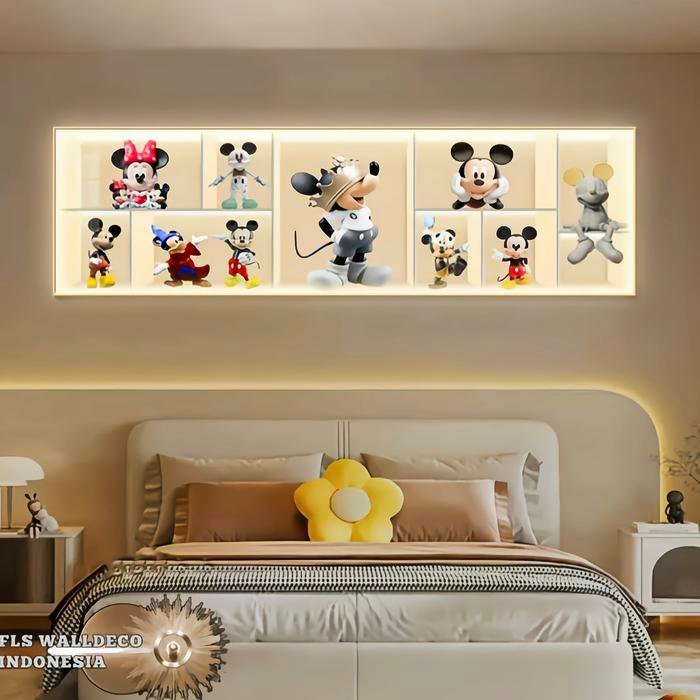 Wall Deco Mickey and Minnie Mouse Led