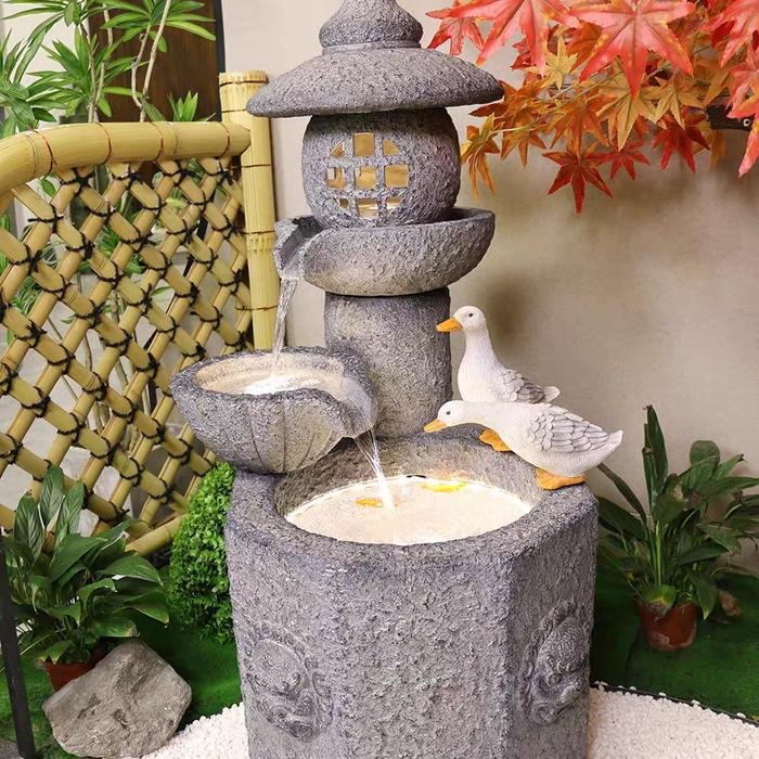 LED Fountain Ducks Well LED set uk.50x62.5x103.5cm