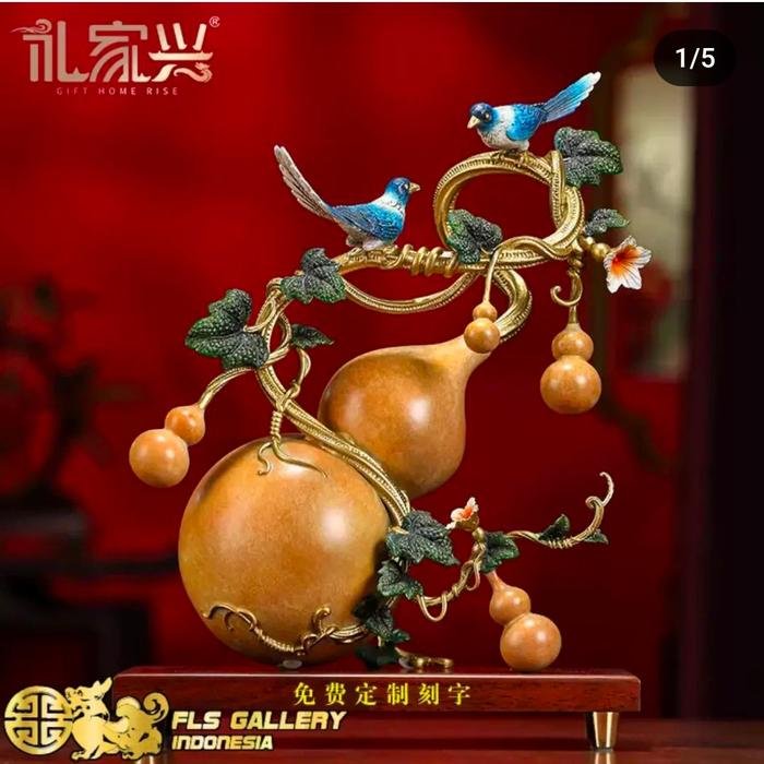 Bronze Magpie Wu Fu Ling Men uk.27.5x15.5x33.5cm