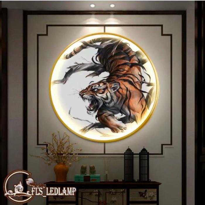Painting LED Xia Shan Hu 100cm Frame Gold + Remote Control