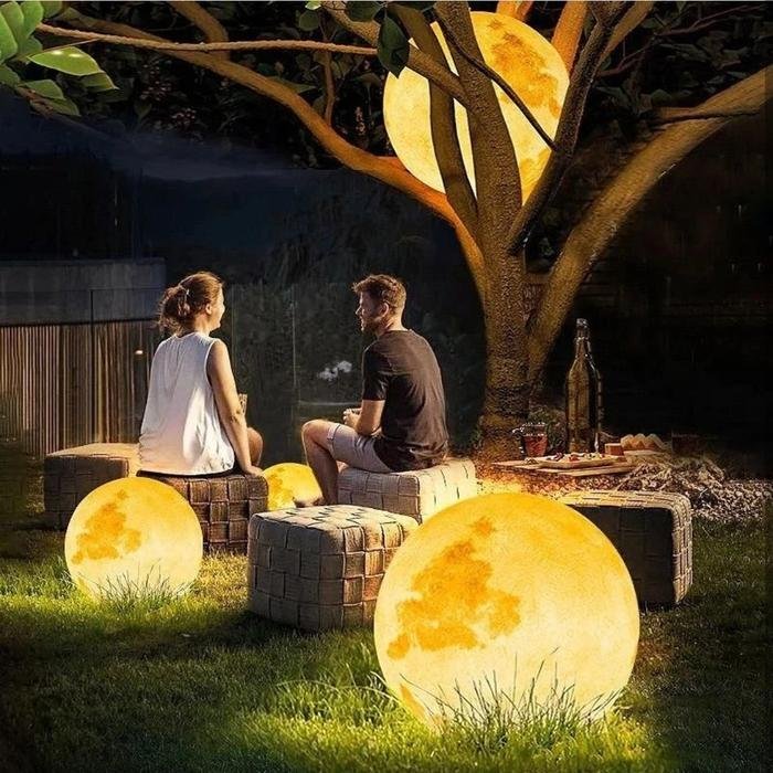 Outdoor Moon LED (solar panel charging)