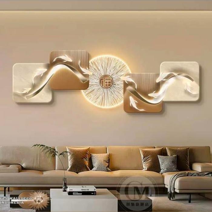 Wall Deco 9Koi's Contempo Fu LED (Brown)