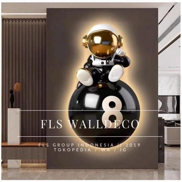 Wall Deco 8 Ball Asteonauts LED+Remote