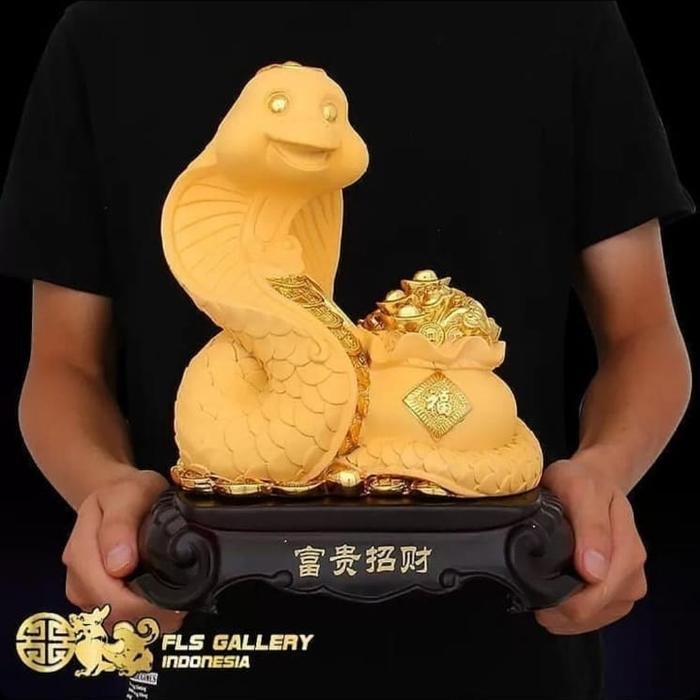 Pajangan Golden Snake 26cm
