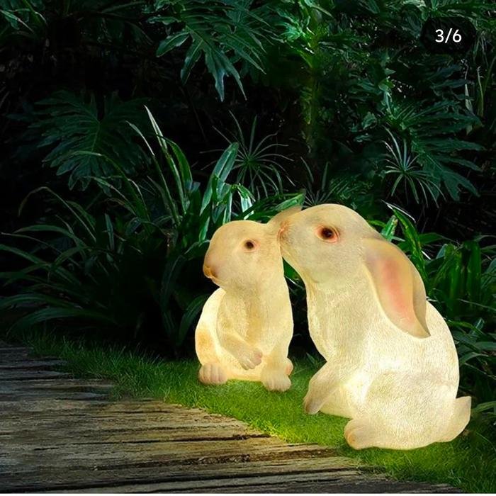 Twin Bunny Terrace Lamp (solar panel)