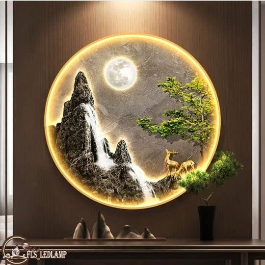 Painting LED Luminaire Waterfall A Frame Gold set