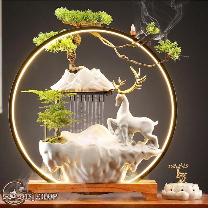 Atomizer Fountain LED Stag Deer set