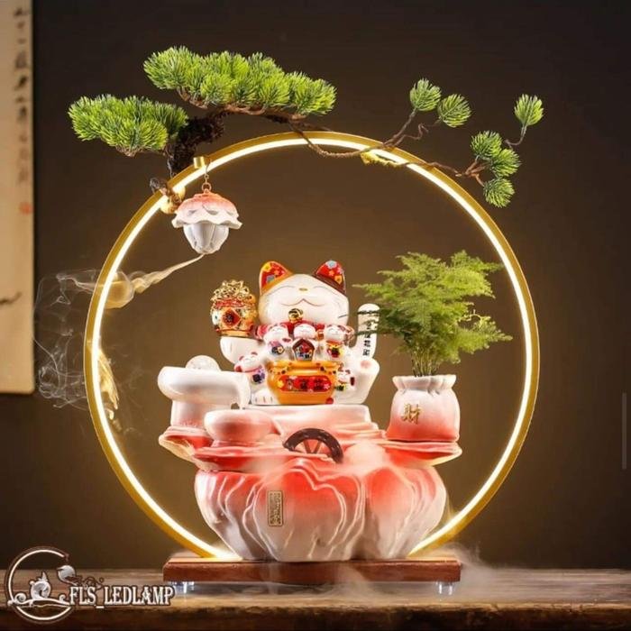 Atomizer Fountain LED Blossom Fortune Cat set