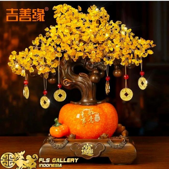 Citrine Tree Shi Shi Ru Yi uk.43x26x20cm