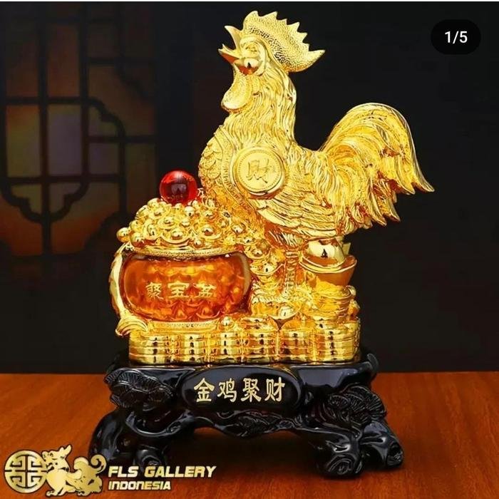 Pajangan Fengshui Ayam Emas JinJiJuCai