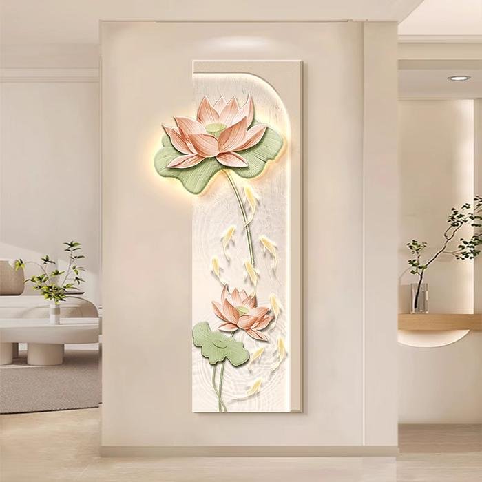Wall Deco 2Layer Lotus 9Koi's LED
