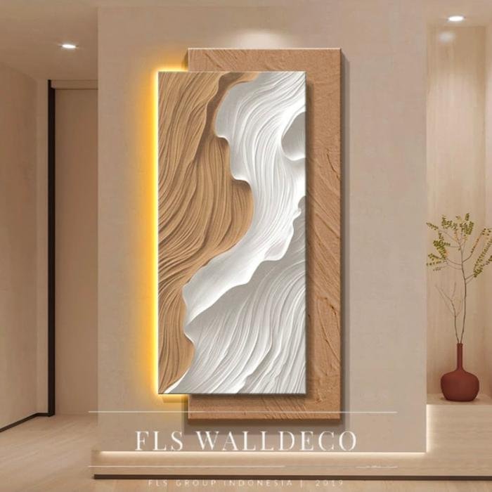 Wall Deco Double Abstract LED (Cream&White)