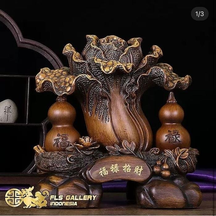 Pajangan Fengshui Fu Lu Zao Cai (Sawi) uk.M 36cm