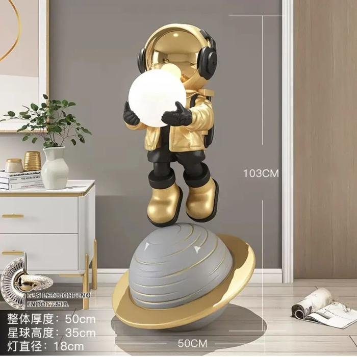 Little Astronaut Orbit Moon LED uk 50x103cm