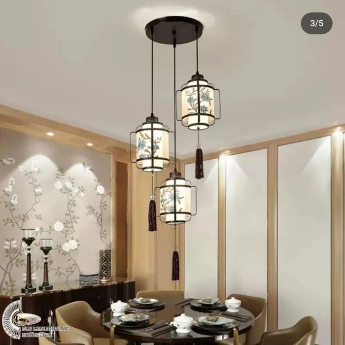 Lampu Gantung Oriental Magpie 3 uk 40x145cm