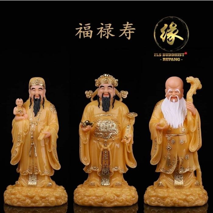 Fu Lu Shou set 12Inch (gold leaf premium)