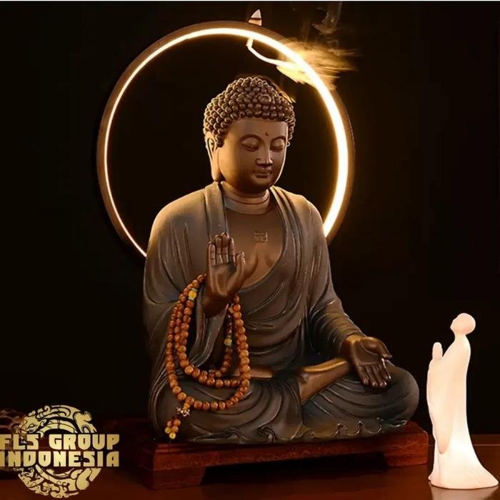 LED Feature Buddha Sakyamuni set uk.30x20x46cm