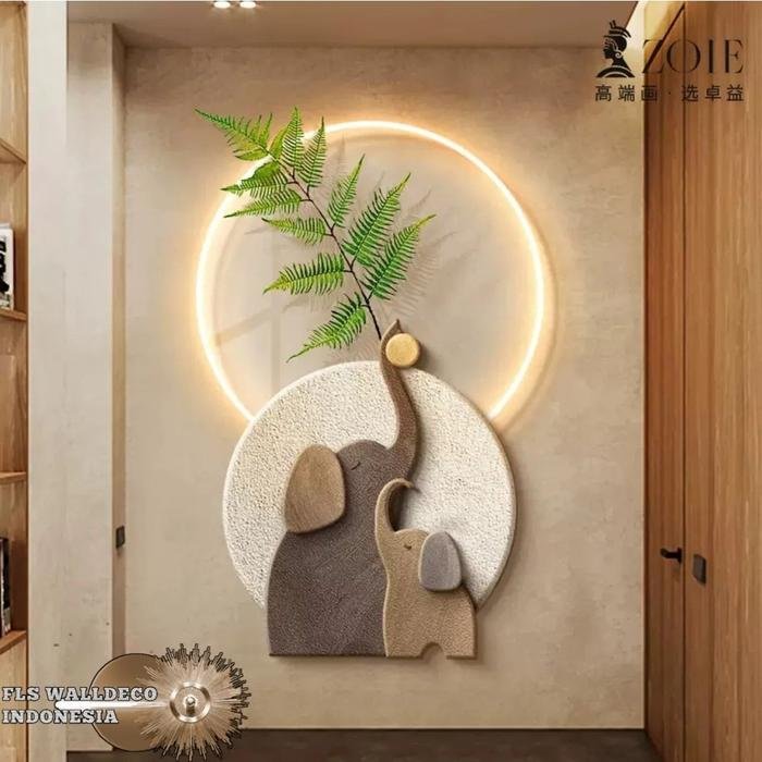 Wall Deco Elepharents LED set
