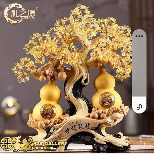 Citrine Crystal Fu Lu Ju Cai uk.18x9x21cm
