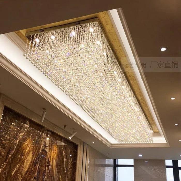 Led Lighting LF0969 Chrome Silver Lampu Putih 4000K uk.120x80x40CM