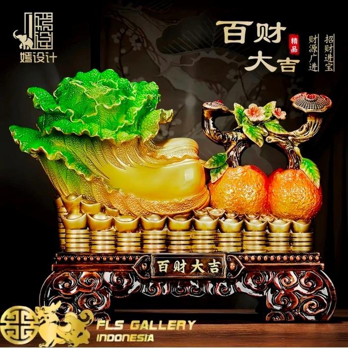 Pajangan Sawi (Bai Cai Da Ji) uk.44x14x33cm